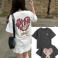 <預訂> JP 心型logo印花兔子刺繡Tee | 兩色入