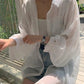 <預訂> JP 蝙蝠袖透明薄款夏日襯衫外套｜九色入