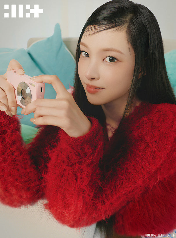 <預訂> JP ILLIT YUNAH同款🐰短版毛絨針織開胸外套｜六色入