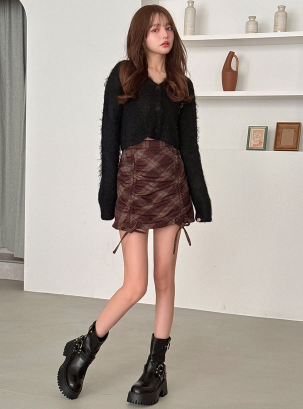 <預訂> JP ILLIT YUNAH同款🐰短版毛絨針織開胸外套｜六色入