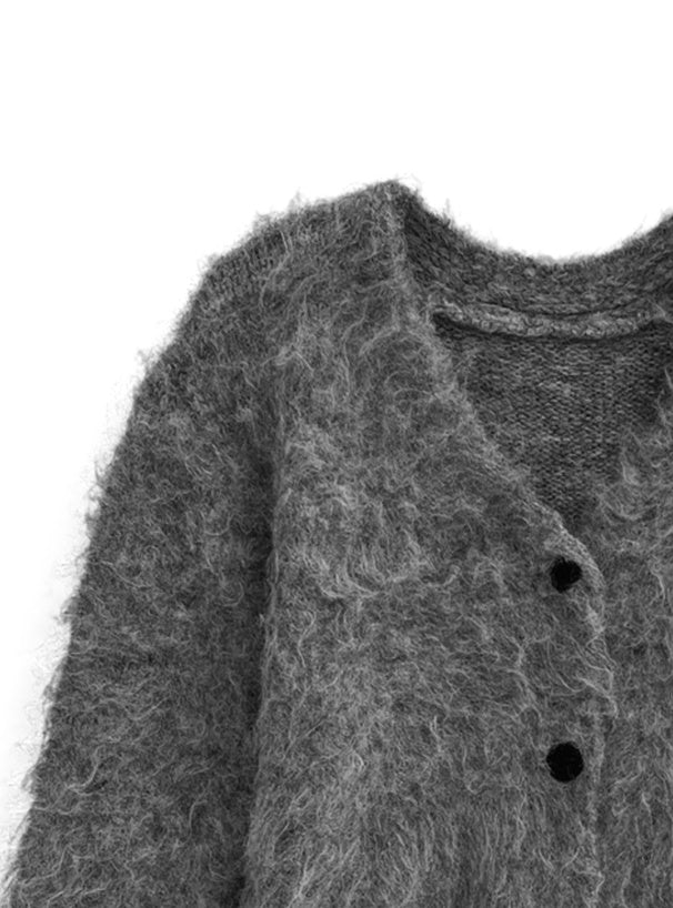 <預訂> JP ILLIT YUNAH同款🐰短版毛絨針織開胸外套｜六色入