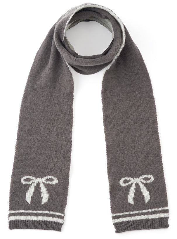 <預訂> 雙面針織蝴蝶結頸巾｜兩色入