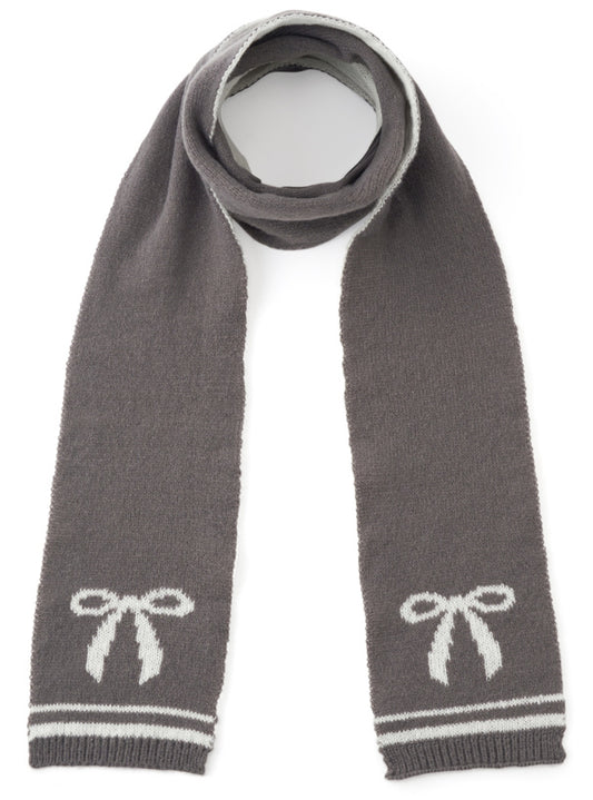 <預訂> 雙面針織蝴蝶結頸巾｜兩色入