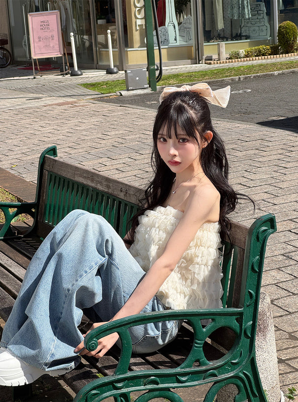 <預訂> ILLIT MOKA同款♡ 小個子直筒牛仔長褲｜兩色入