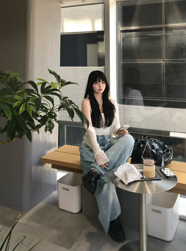 <預訂> ILLIT MOKA同款♡ 小個子直筒牛仔長褲｜兩色入