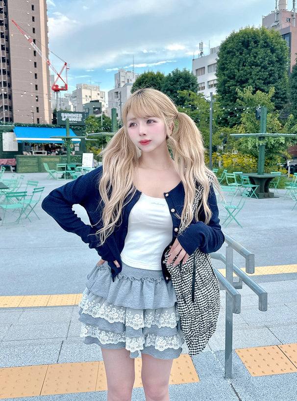 <預訂> JP 少女感up! 黑格紋蝴蝶手提袋