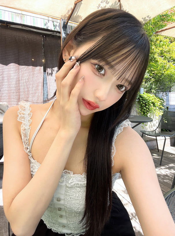 <預訂> JP露背蕾絲吊帶背心｜五色入