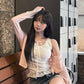 <預訂> JP 波點蕾絲吊帶背心+短外套兩件套套裝 (含可拆卸胸墊) | 兩色入