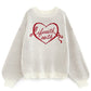 <預訂> 心型絲帶標誌提花針織上衣｜三色入