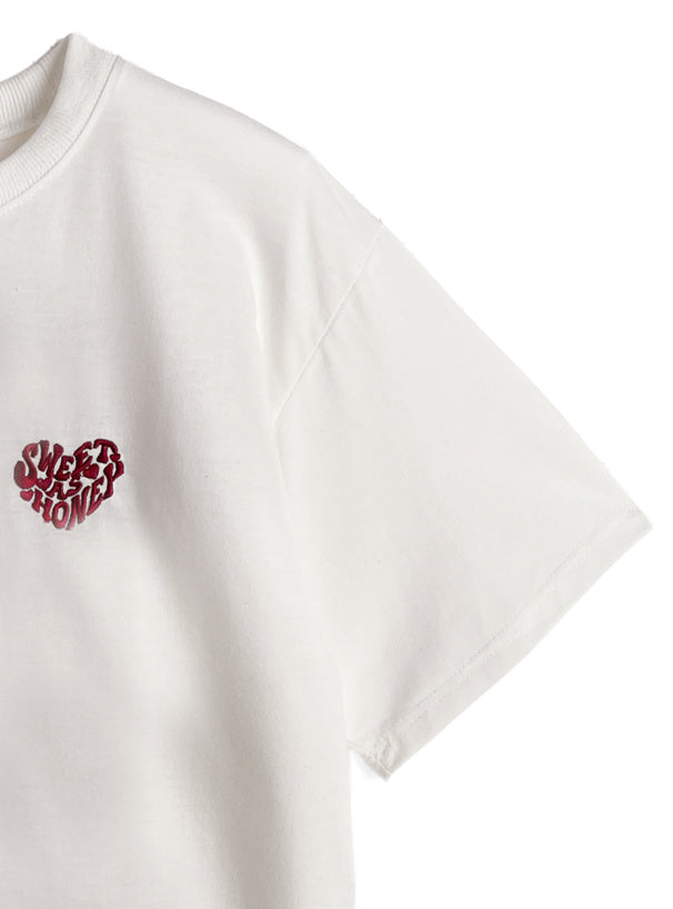 <預訂> JP 心型logo印花兔子刺繡Tee | 兩色入
