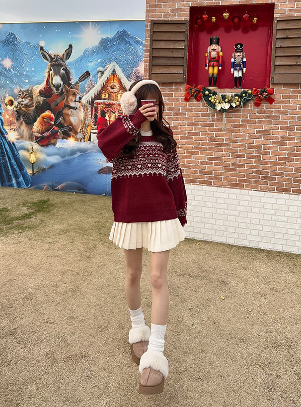 <預訂> 日本人氣! 北歐風針織上衣｜兩色入