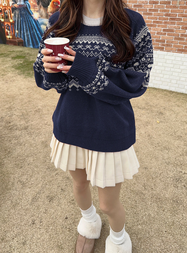 <預訂> 日本人氣! 北歐風針織上衣｜兩色入