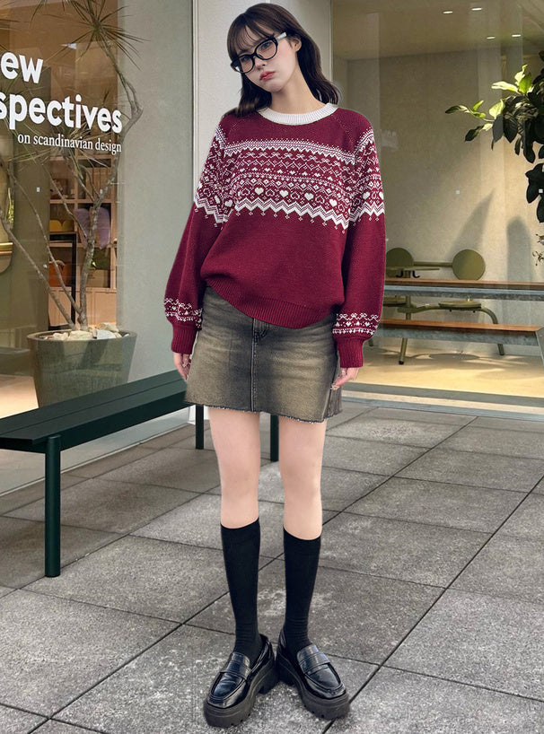 <預訂> 日本人氣! 北歐風針織上衣｜兩色入