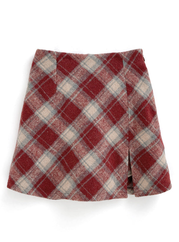 <預訂> J節日感紋格紋迷你裙(含內搭)| 兩色入