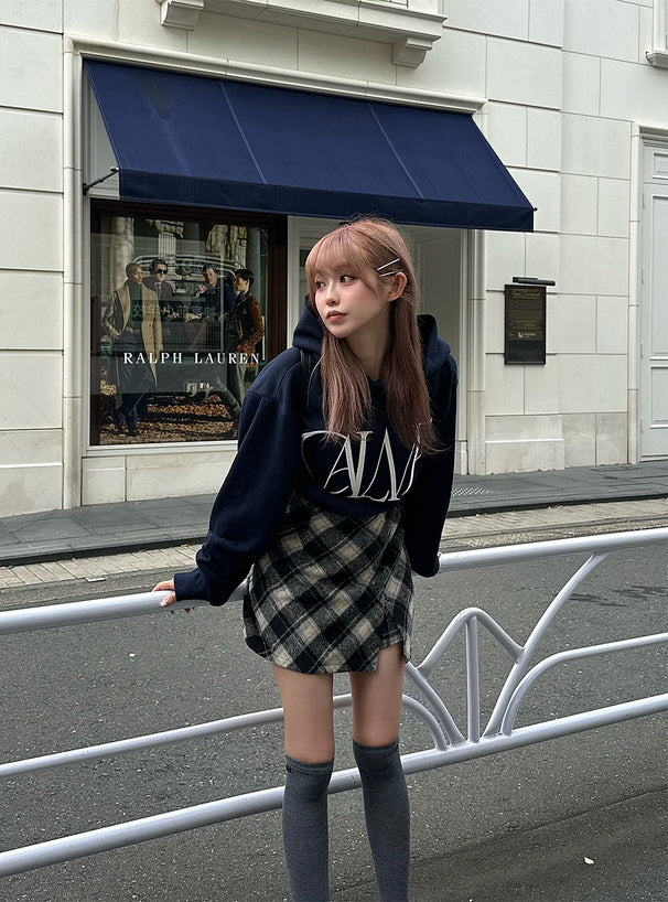 <預訂> J節日感紋格紋迷你裙(含內搭)| 兩色入