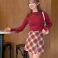 <預訂> J節日感紋格紋迷你裙(含內搭)| 兩色入