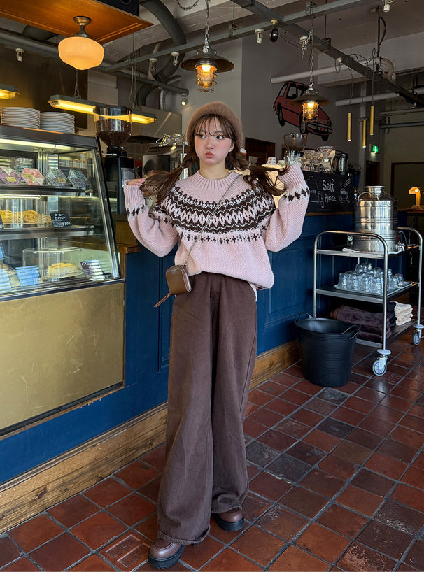 <預訂> JP ILLIT MOKA同款🐰北歐菱形針織上衣｜四色入