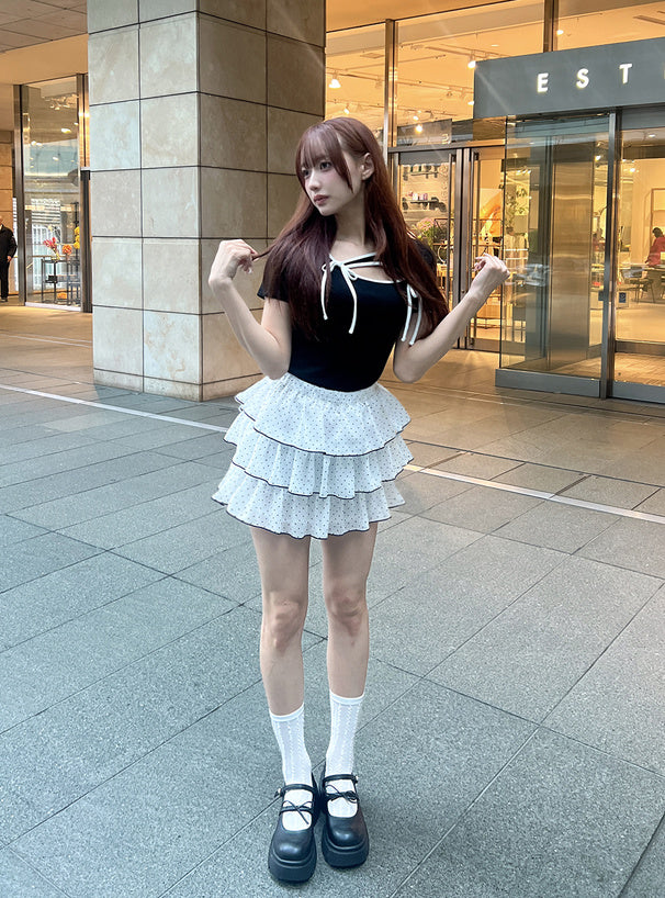<預訂> JP 雙色滾邊羅紋上衣