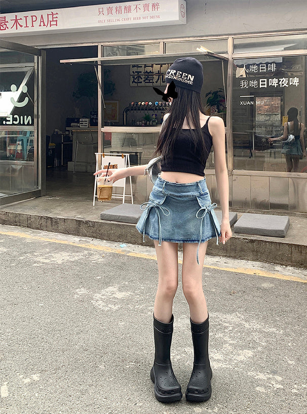 <預訂> JP 牛仔半身短裙褲(內有打底)