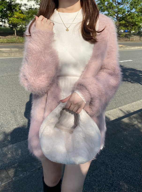 <預訂> JP 羽毛針織開胸外套｜四色入