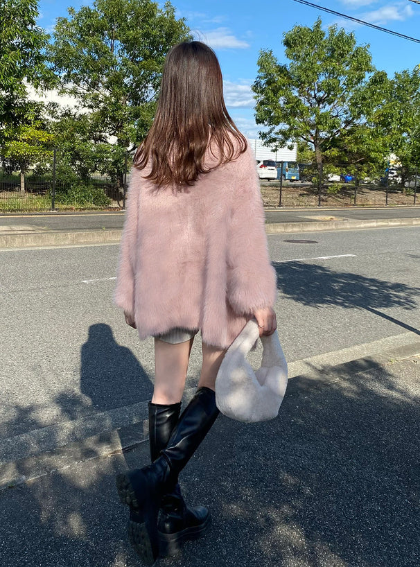 <預訂> JP 羽毛針織開胸外套｜四色入