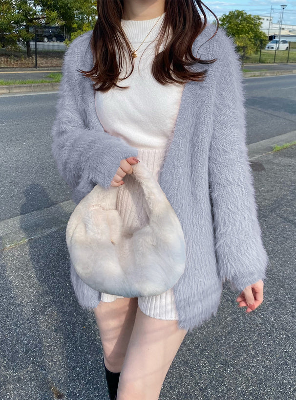 <預訂> JP 羽毛針織開胸外套｜四色入