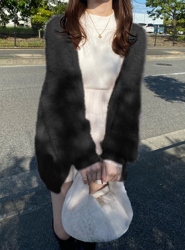 <預訂> JP 羽毛針織開胸外套｜四色入