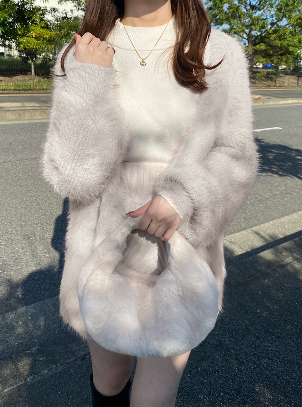 <預訂> JP 羽毛針織開胸外套｜四色入