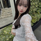 <預訂> JP 蕾絲短外套+針織吊帶背心兩件套套裝 | 兩色入