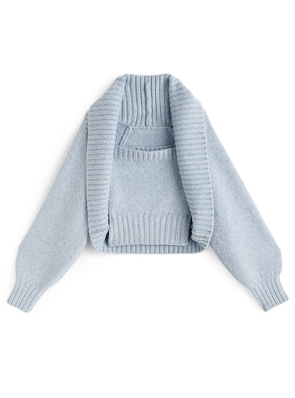 <預訂> JP ILLIT IROHA同款🐰短上衣與露肩針織兩件套裝｜四色入