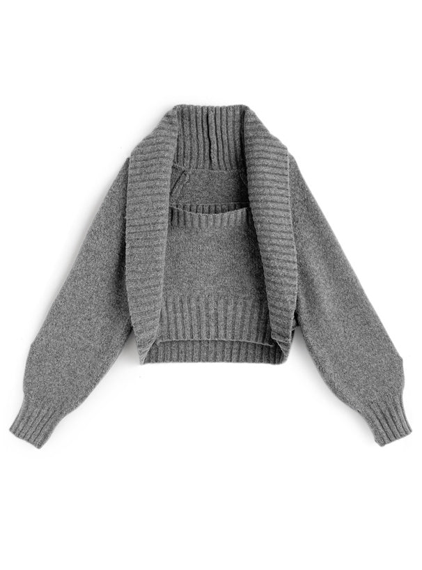 <預訂> JP ILLIT IROHA同款🐰短上衣與露肩針織兩件套裝｜四色入