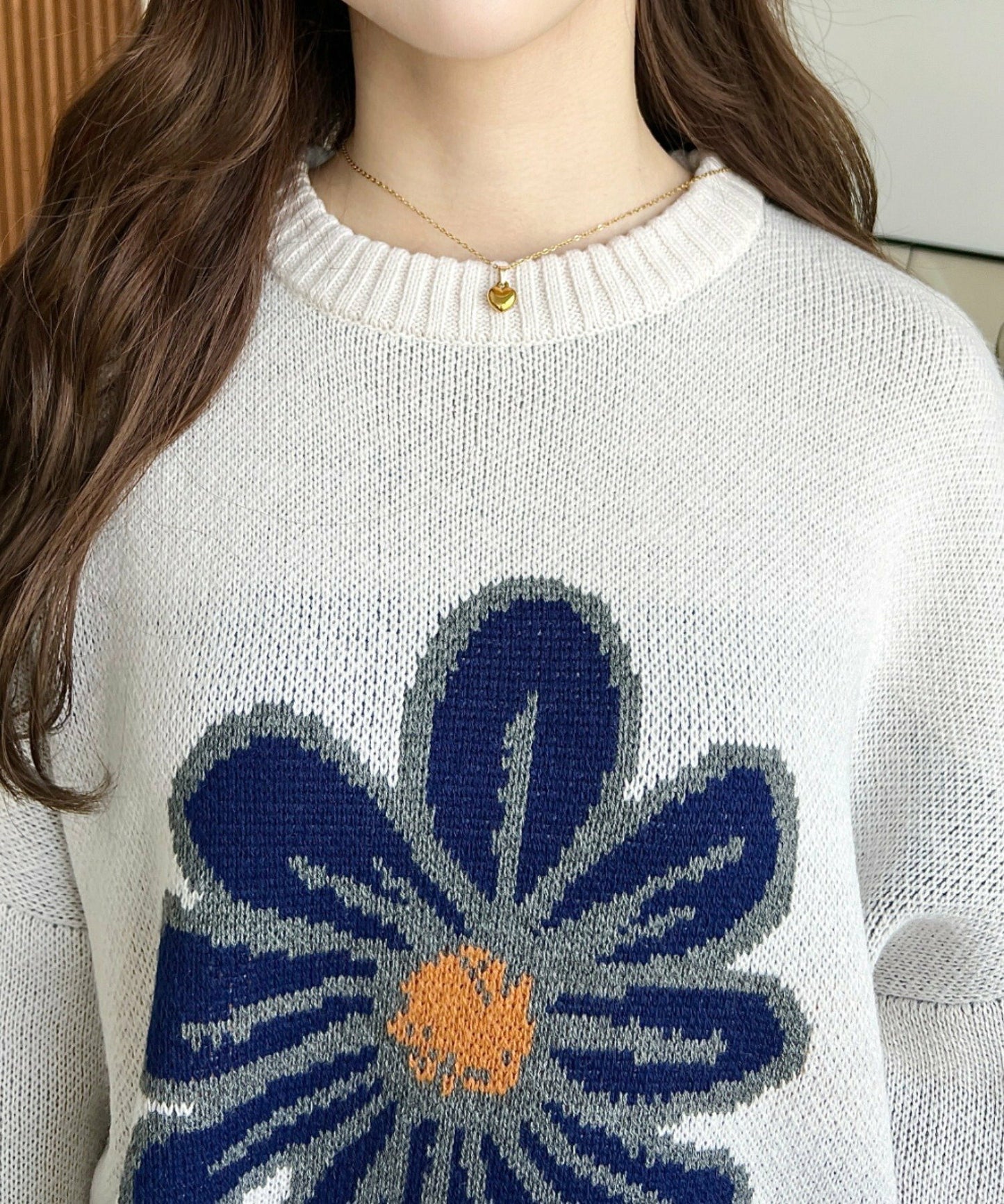 <預訂> 日牌MM 花卉提花針織上衣｜四色入