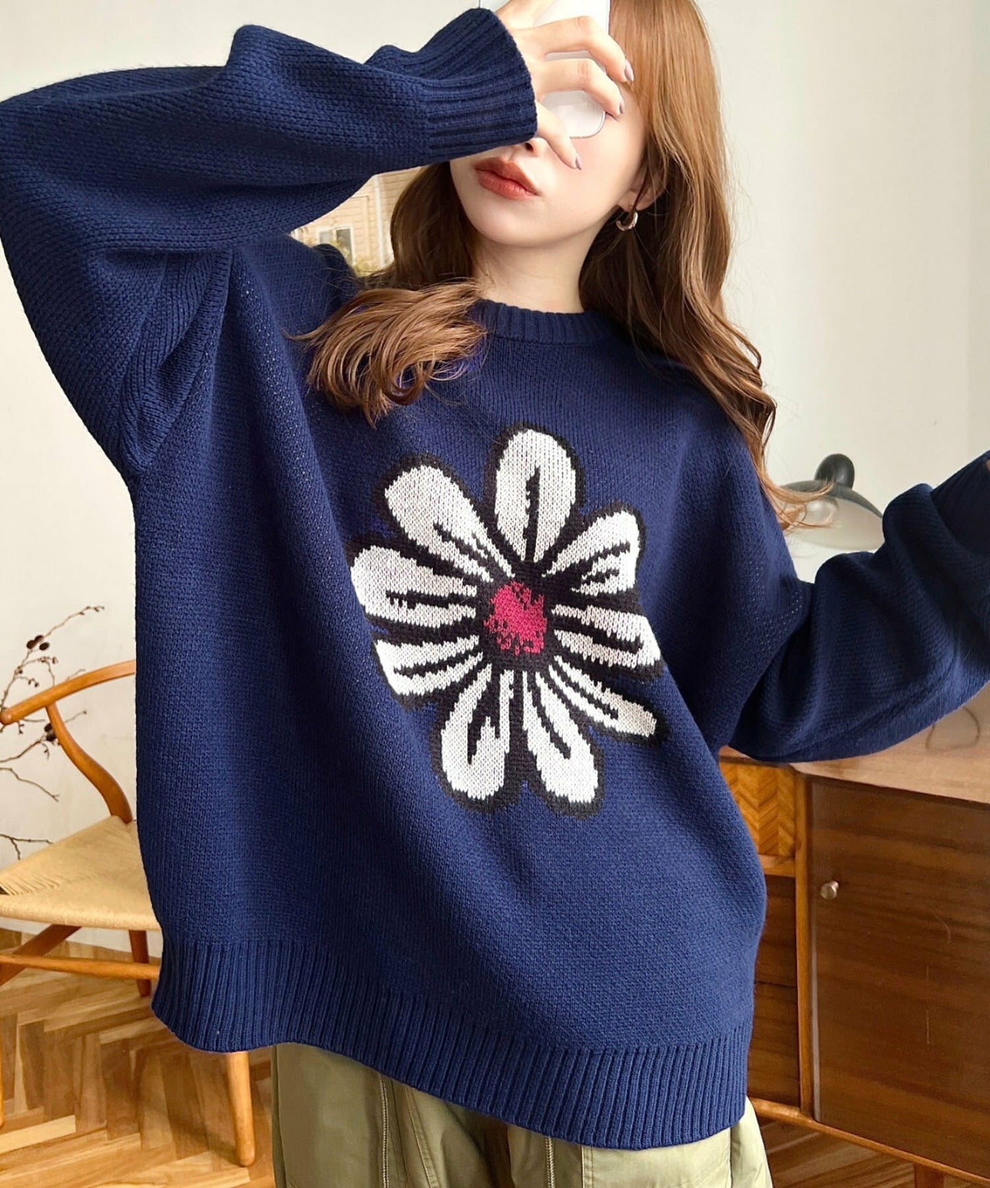 <預訂> 日牌MM 花卉提花針織上衣｜四色入