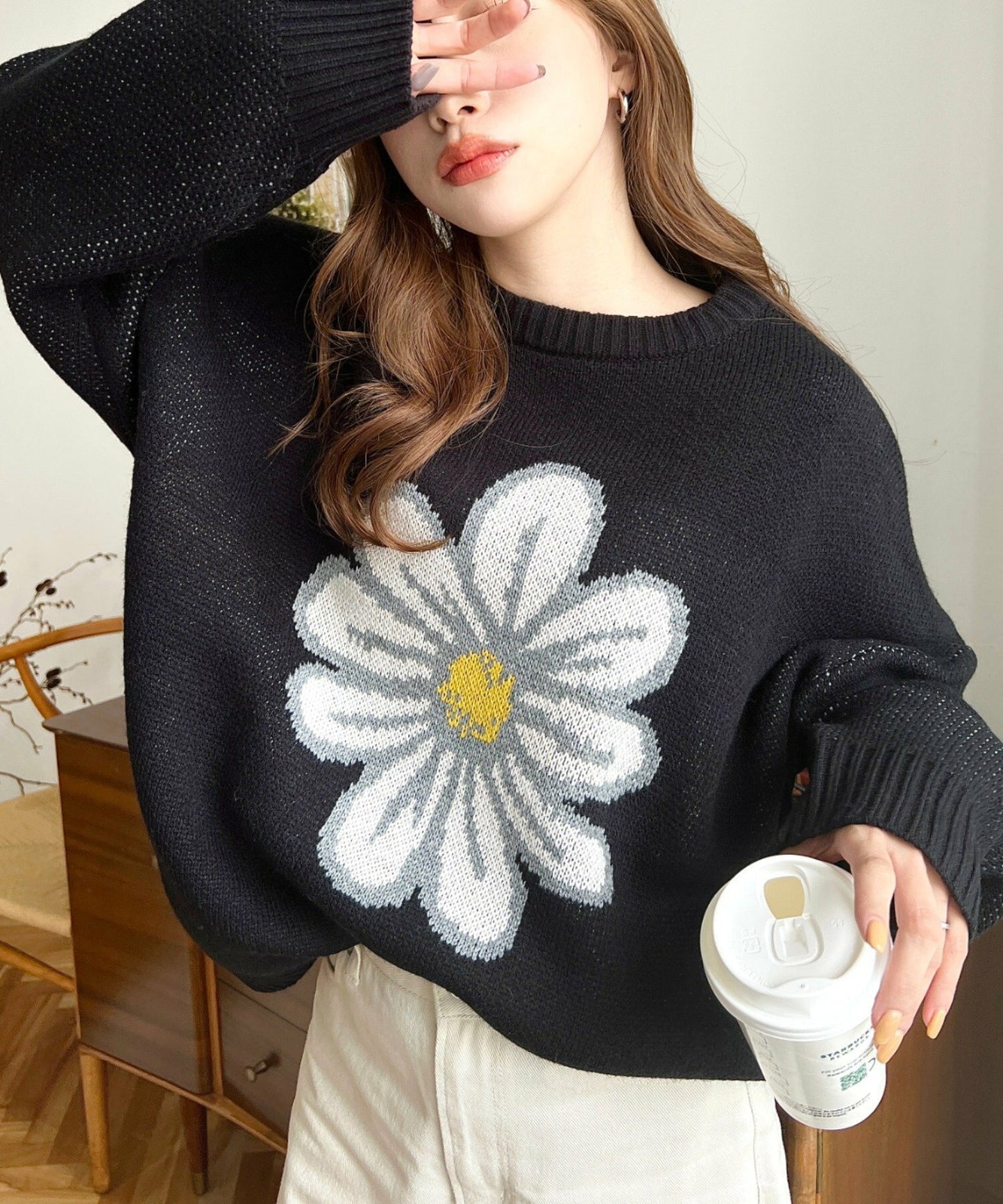 <預訂> 日牌MM 花卉提花針織上衣｜四色入