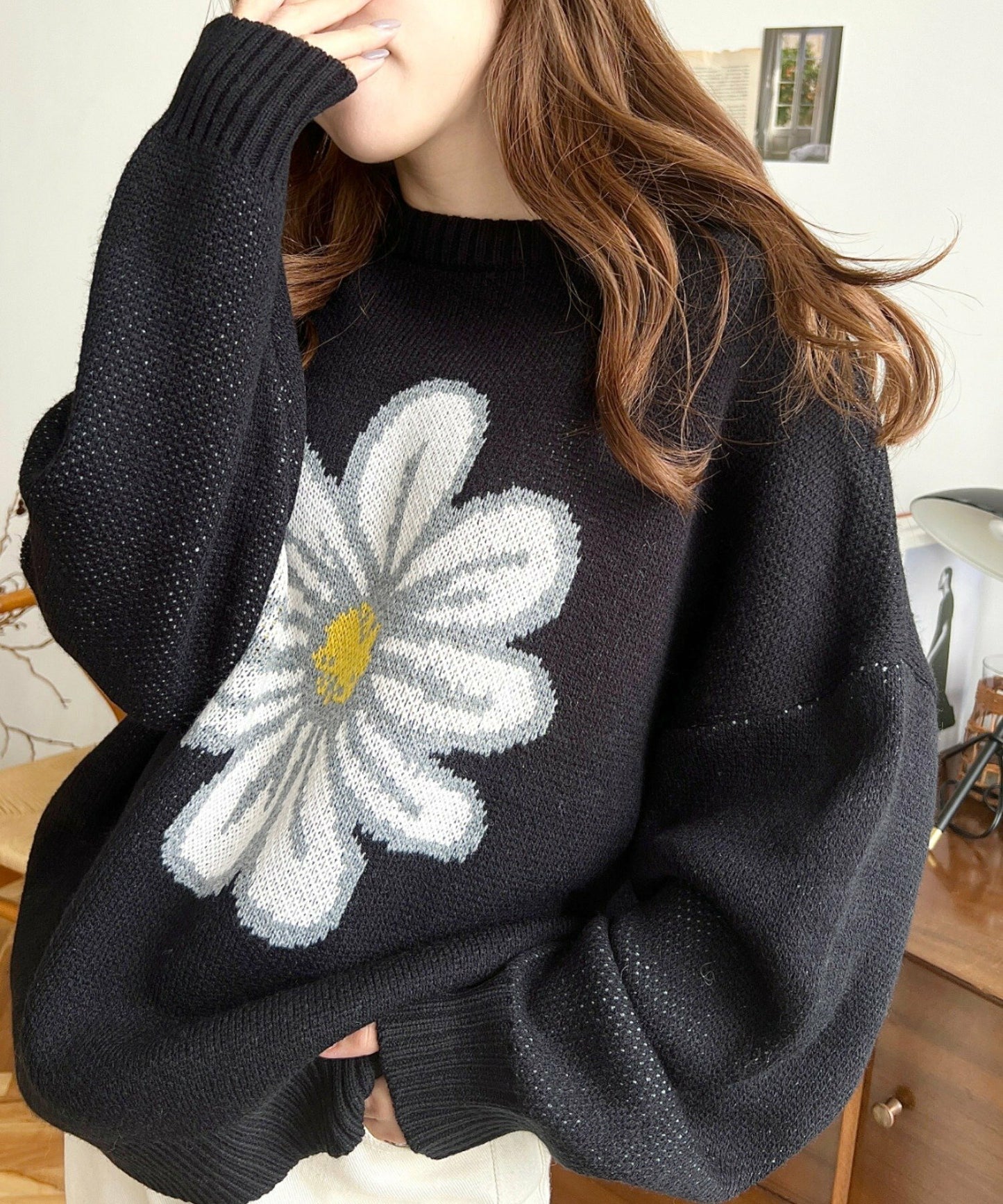 <預訂> 日牌MM 花卉提花針織上衣｜四色入