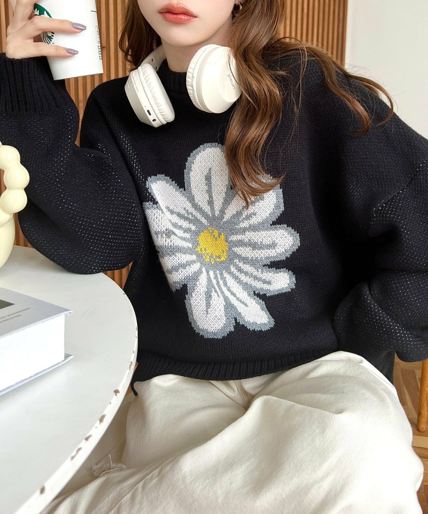 <預訂> 日牌MM 花卉提花針織上衣｜四色入