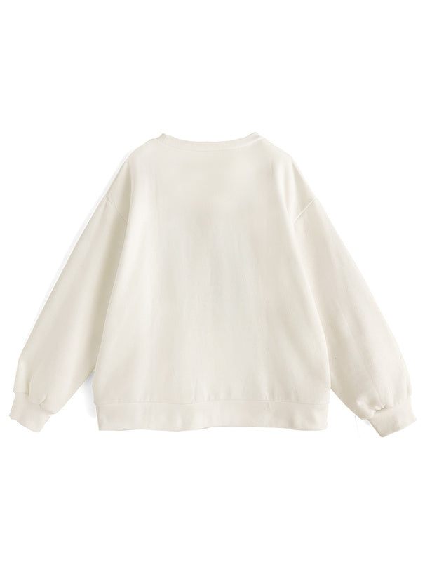 <預訂> 暖笠笠可愛小貓圖案拉絨毛衛衣｜兩色入