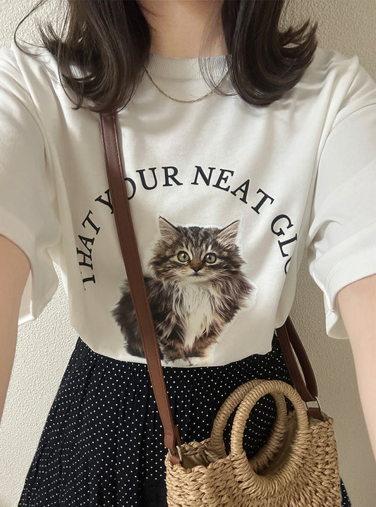 <預訂> JP 貓咪印花Tee