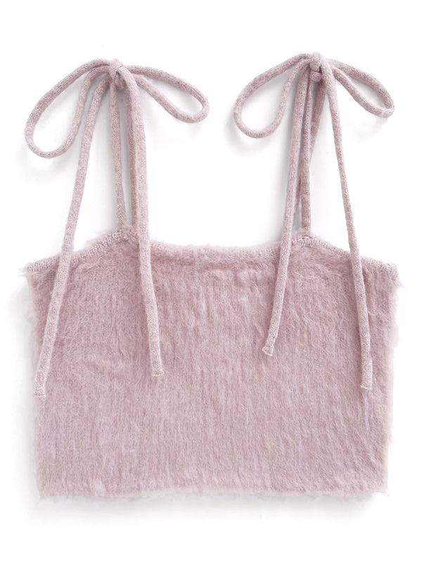 <預訂> 吊帶衫+毛絨針織外套兩件套裝｜四色入