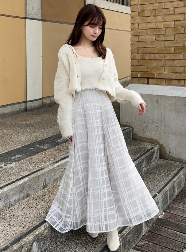 <預訂> 吊帶衫+毛絨針織外套兩件套裝｜四色入