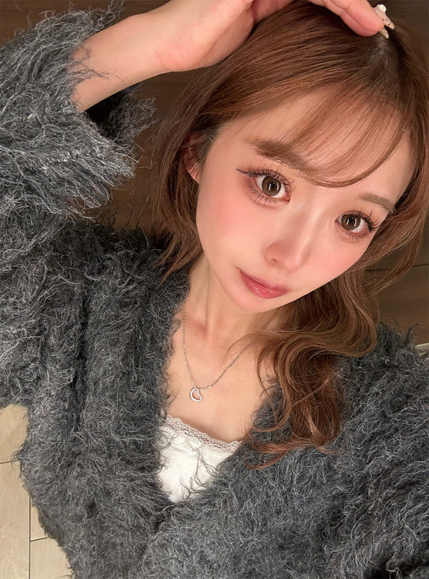 <預訂> JP 羊毛混紡長版毛絨針織開胸外套｜五色入