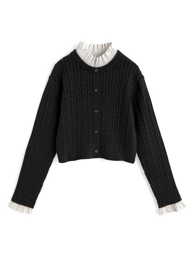 <預訂> JP ILLIT WONHEE同款🐰荷葉邊多層針織上衣｜六色入