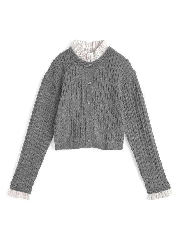 <預訂> JP ILLIT WONHEE同款🐰荷葉邊多層針織上衣｜六色入