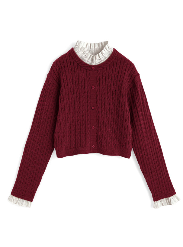 <預訂> JP ILLIT WONHEE同款🐰荷葉邊多層針織上衣｜六色入