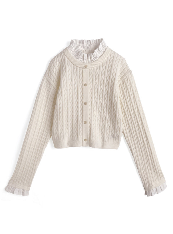 <預訂> JP ILLIT WONHEE同款🐰荷葉邊多層針織上衣｜六色入