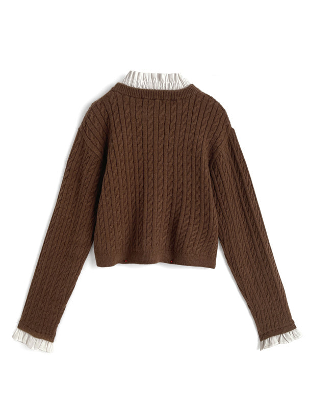 <預訂> JP ILLIT WONHEE同款🐰荷葉邊多層針織上衣｜六色入