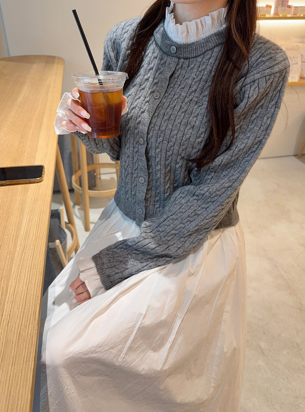 <預訂> JP ILLIT WONHEE同款🐰荷葉邊多層針織上衣｜六色入