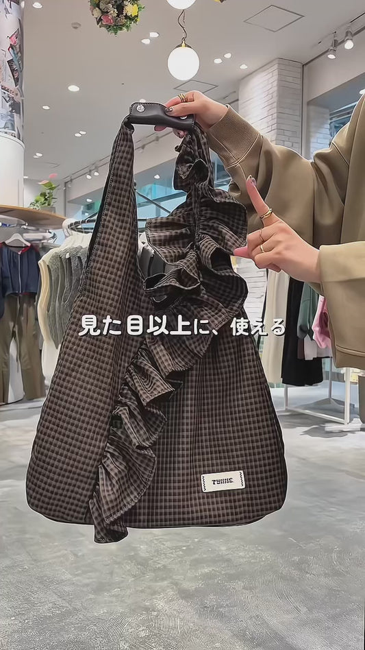 <預訂> 日本直送🇯🇵超人氣TYNNE.撞色荷葉邊三角袋| 三色入