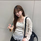 <預訂> JP 薄紗蕾絲拼接吊帶背心 | 三色入