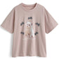 <預訂> JP 貓咪格紋蝴蝶結Tee｜三色入